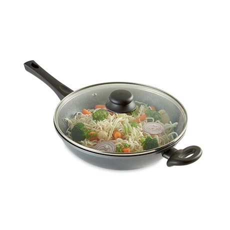 Wok Et Couvercle Revêtement Dur Comme La Pierre 28 Cm - Image 3