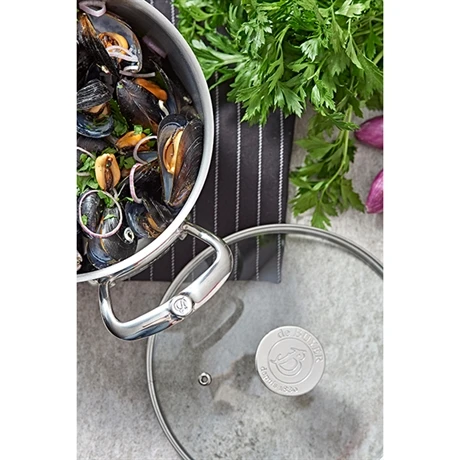 De Buyer Couvercle En Verre Cerclé Inox 18 Cm - Image 2