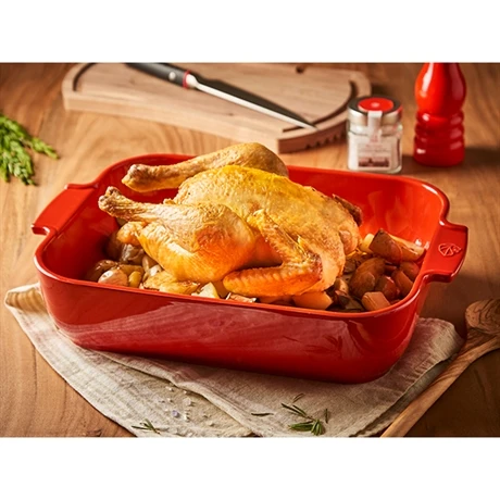 Peugeot Plat Four Rectangulaire Rouge Céramique 25 Cm - Image 2