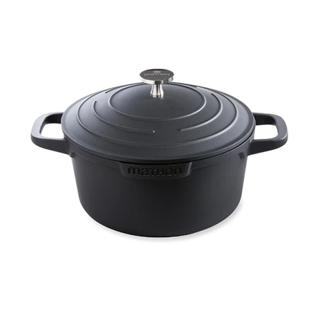Cocotte Légère Ronde En Fonte D'aluminium 20 Cm 2,6 L Coloris Noir