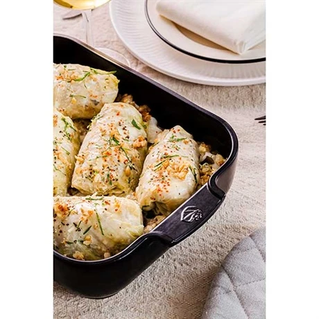 Peugeot Plat à Four Céramique Appolia Rectangulaire Noir Mat 32 Cm - Image 4