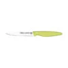 Couteau D'office Lame Crantée 11 Cm Vert Anis Bio Sourcé