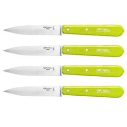 Opinel Set 4 Couteaux Office Lames Lisses Inox 10 Cm Coloris Pomme