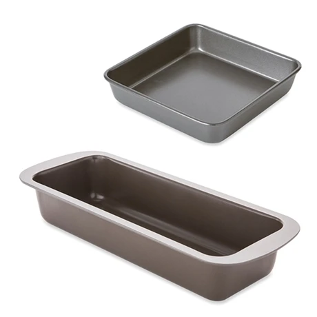 Lot Moule à Manqué Carré 23 Cm Et Moule à Cake 30 Cm Acier Revêtement Antiadhérent - Image 2