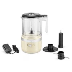 KitchenAid Hachoir électrique 2 Vitesses Sans Fil 1,18 L Crème 5KFCB519EAC