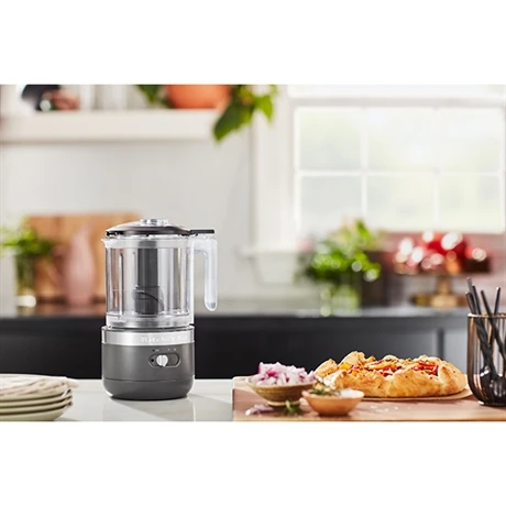 KitchenAid Hachoir électrique Sans Fil 2 Vitesses 1,18 L Gris Mat 5KFCB519EDG - Image 4